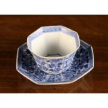 A Small Kangxi Blue & White Octagonal Te