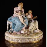 A Large Porcelain Figure Group 'Captivation of Cupid', after Juechtzer,