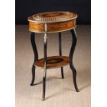 A Decorative Late 19th Century French Marquetry Jardiniere Table with gilt metal mounts.
