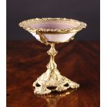 A Small 19th Century Paris Porcelain Bonbon Dish with gilt metal mounts.