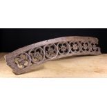 A Rare 14th Century Arched Tracery Overdoor Pediment Rail,