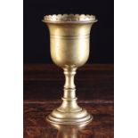 A Late 17th Century Brass Mortar/Chalice.