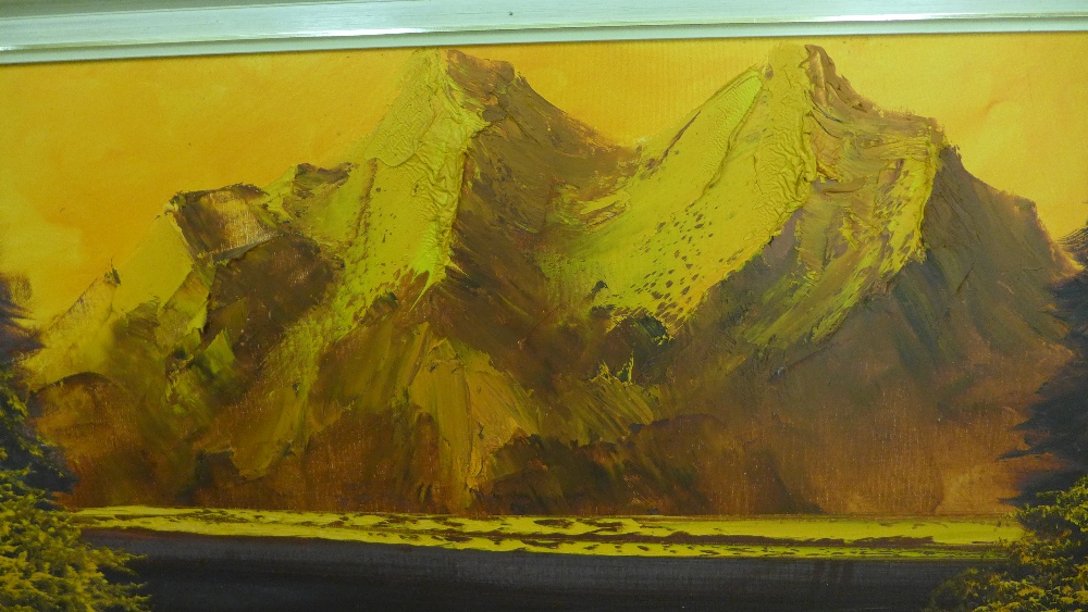 A large retro oil painting on canvas - P - Image 3 of 3
