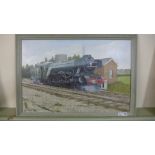An oil on canvas - The Flying Scotsman -