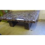 A marble topped coffee table - purchased