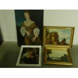Three modern oil paintings by Henderson