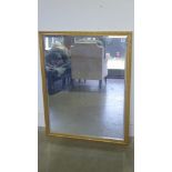 A modern gilt mirror - 98 cm x 78 cm