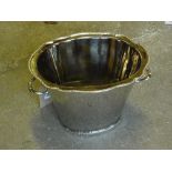 A plated wine bucket with rim