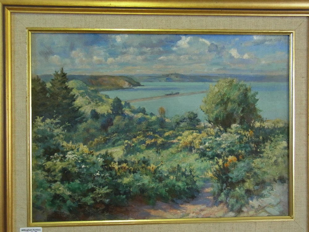 A pair of oil on board - Estuary scenes - Image 4 of 4