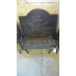 A large cast iron Fireback depicting Sir