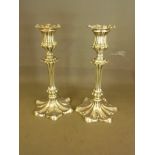 A good pair of  silver candlesticks with