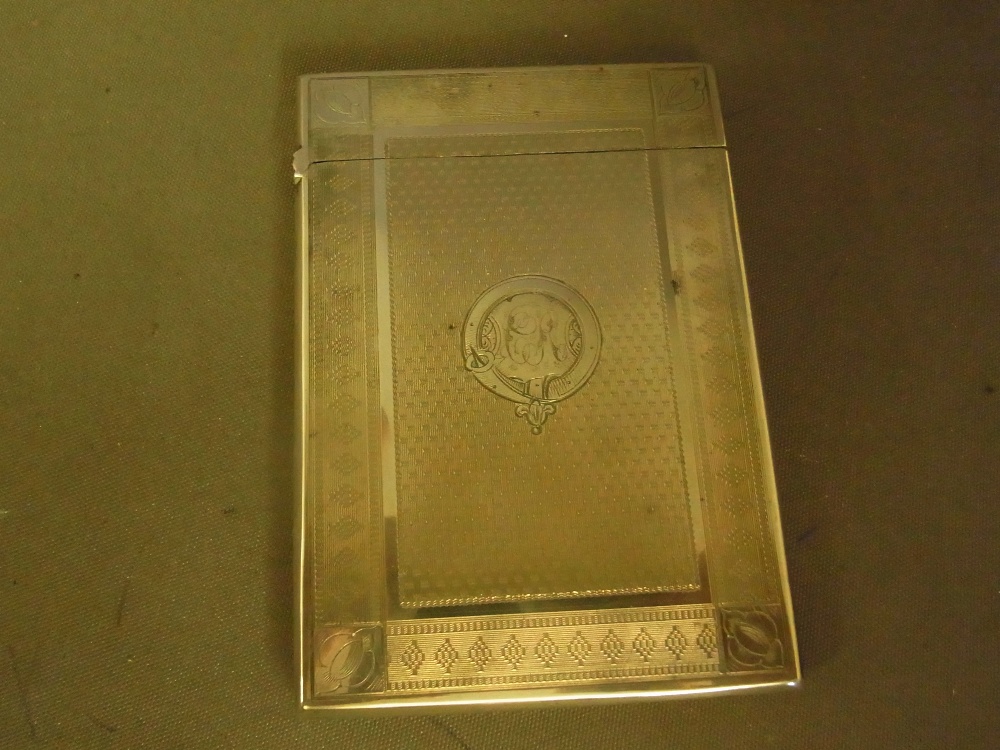 A very good silver card case with engine - Image 2 of 6