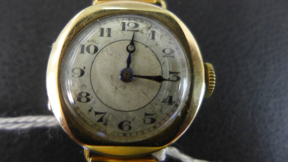 A Ladies 9 ct gold cocktail watch on a g - Image 2 of 3