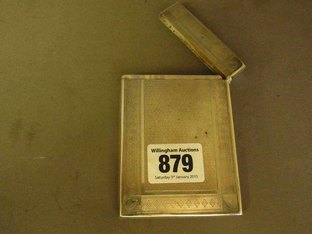 A very good silver card case with engine - Image 4 of 6