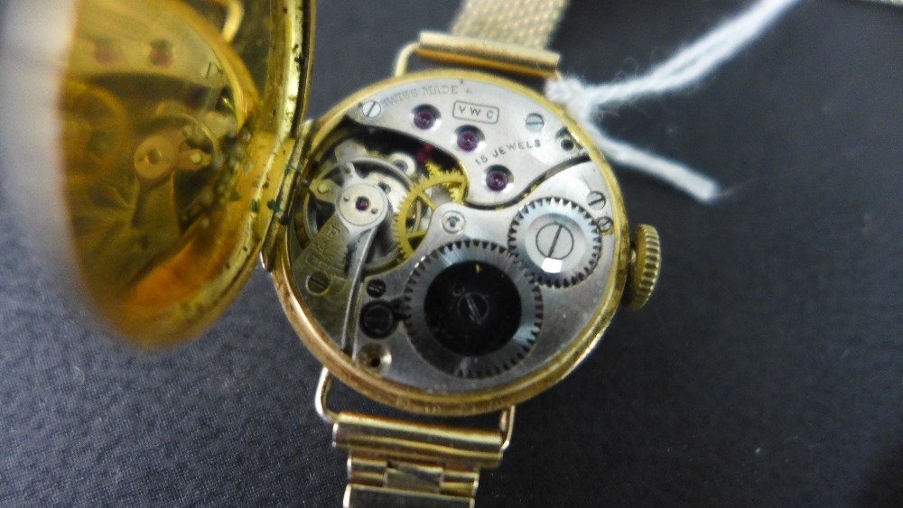 A Ladies 9 ct gold cocktail watch on a g - Image 3 of 3