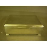 A silver desk cigarette box - Height 5 c