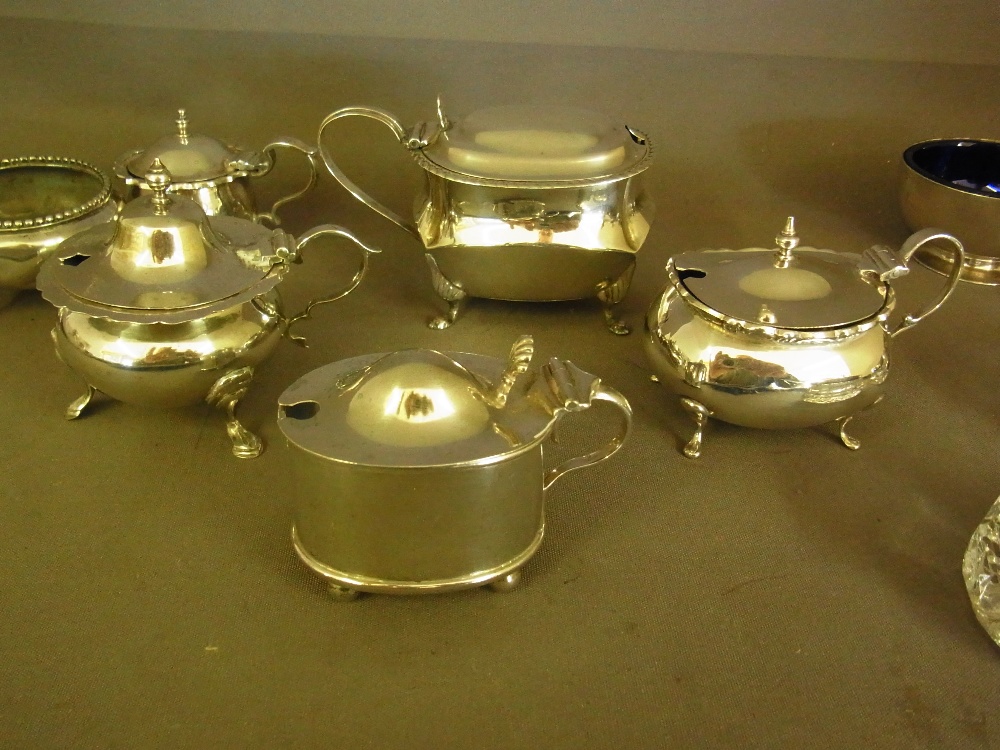 A collection of eleven silver salts and - Image 3 of 3
