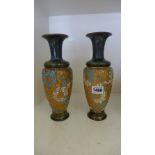 A 19th century pair of Doulton vases - S