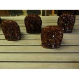 A set of four Victorian treacle glazed l