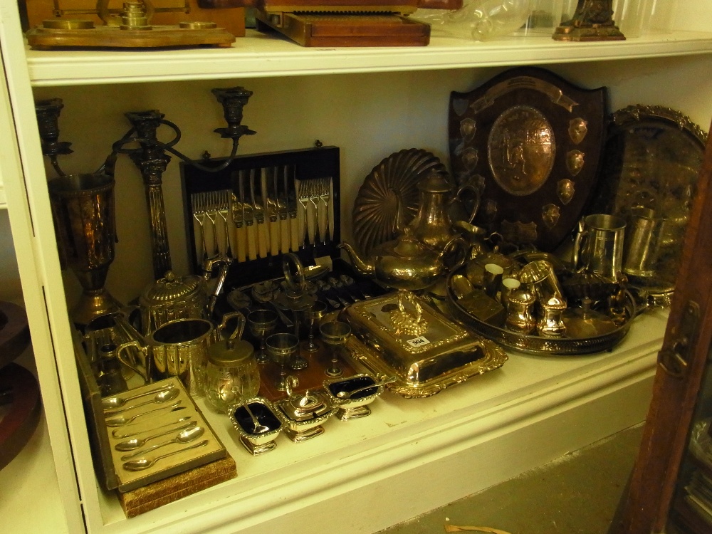 A quantity of silver plate