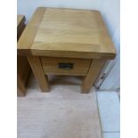 An oak lamp table W 50cm x D 50cm x H 56