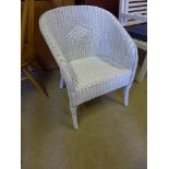 A Lloyd Loom style wicker chair