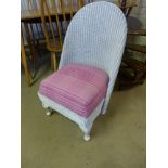 A Lloyd Loom nursing chair