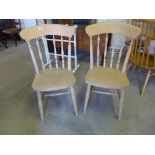 Two modern dining chairs