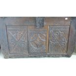 A 16th/17th century carved oak panel - p