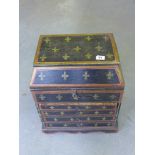 A decorated four drawer jewellery trinke