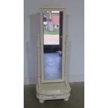 A modern painted cheval mirror