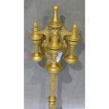 A giltwood Gothic revival three branch w