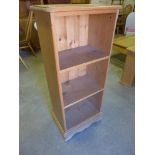 A pine bookcase