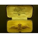 A 9 ct gold Royal Naval sweetheart brooc