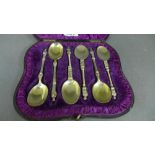 A set of six silver Apostle spoons - Wei