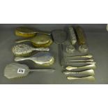 A collection of six silver dressing tabl