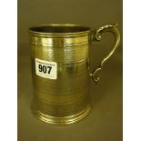 A silver plated tankard engraved 2nd Sur