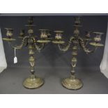 A pair of Classical style silver plated