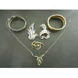 A collection of vintage silver and costu