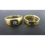 An 18ct gold diamond signet ring - Estim