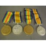 Two pairs of World War I medals to 16020