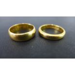 A 22ct gold band ring - Hallmarked Chest