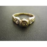 A 9ct bi-colour gold diamond ring - Esti