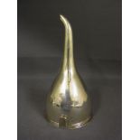 A silver two piece Georgian wine funnel