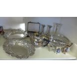 A quantity of assorted silver plate incl