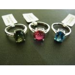 Three rings - To include Topaz and molda