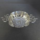 A Continental silver miniature Quaich cu