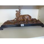 A Black Forest Limewood carving of Stag