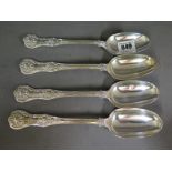 A set of four Victorian Kings pattern ta