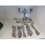 A set of Kings Pattern cutlery six setti
